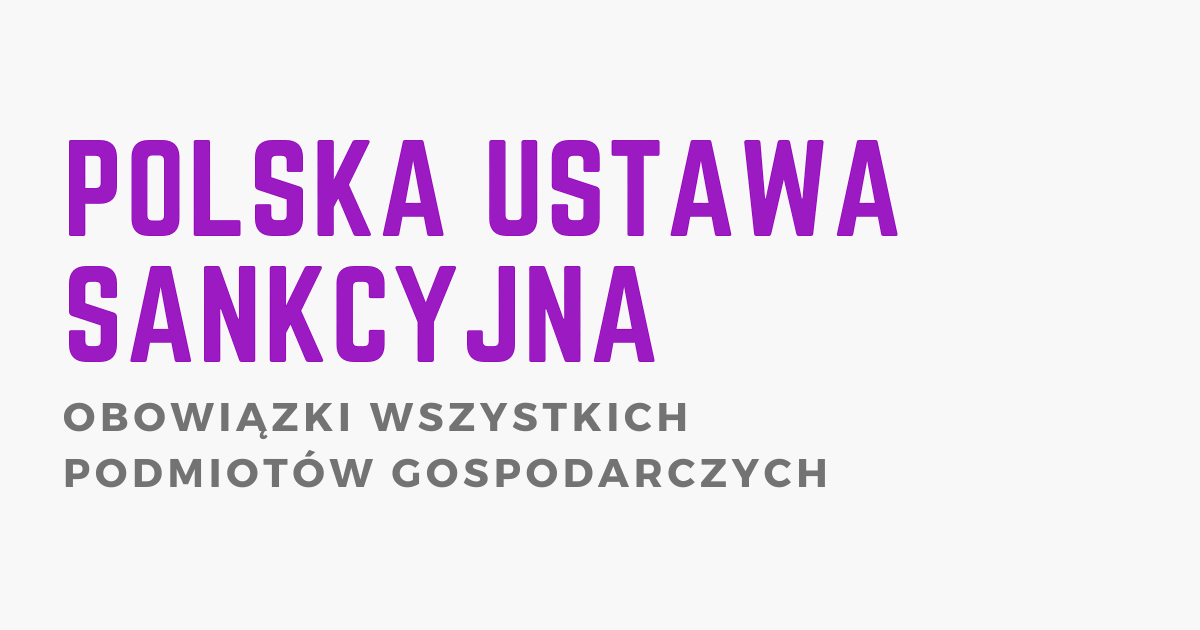Polska Ustawa Sankcyjna
