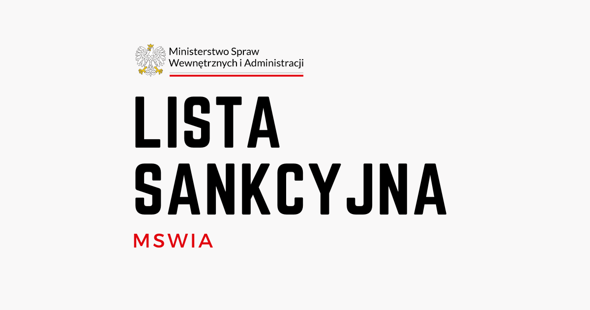 lista sankcyjna MSWiA